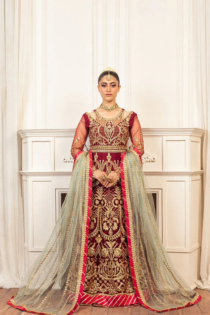 Mushq | Hemline Aura Debut Wedding Formals | SCARLET - Aqsa Fabrics