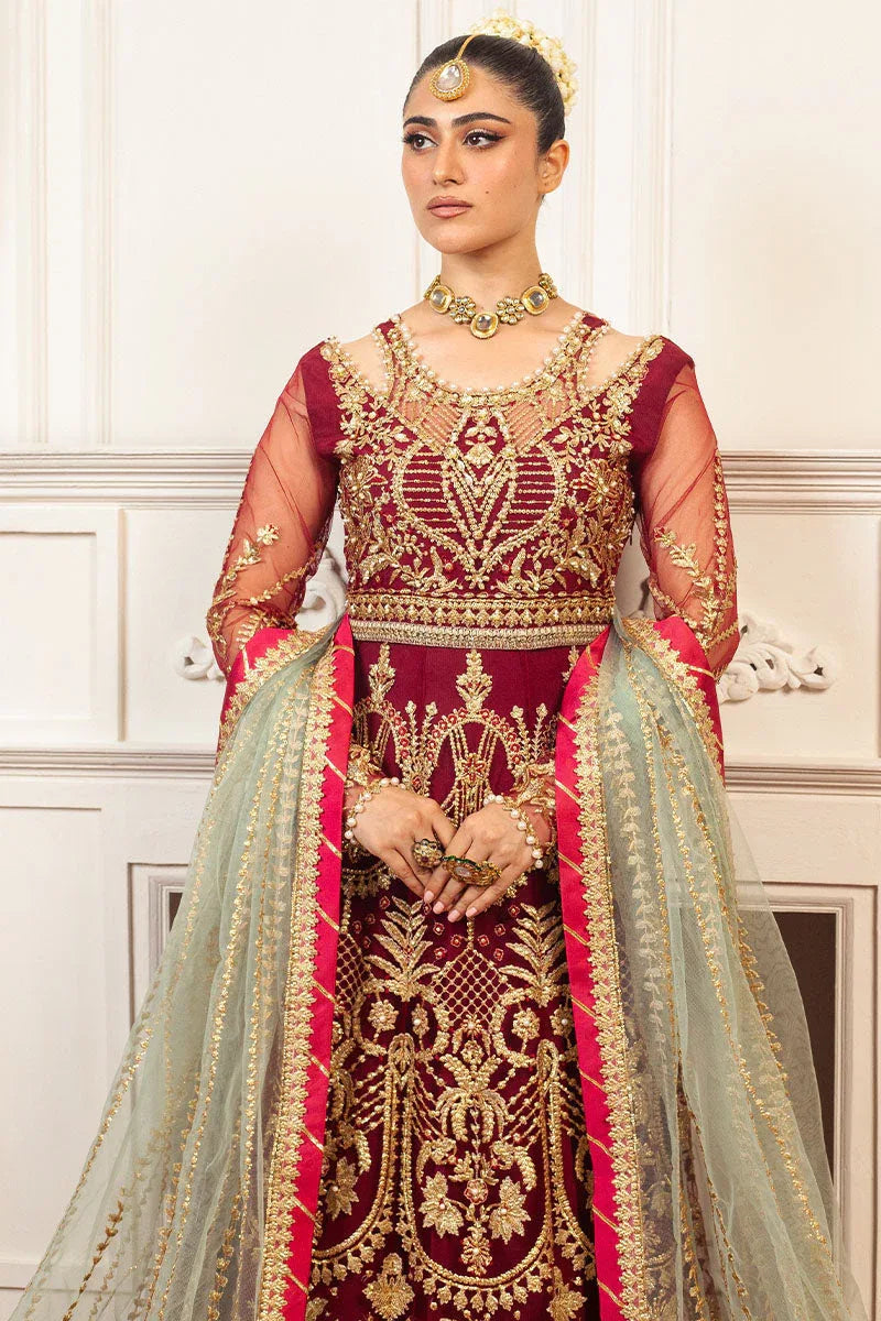 Mushq | Hemline Aura Debut Wedding Formals | SCARLET - Aqsa Fabrics