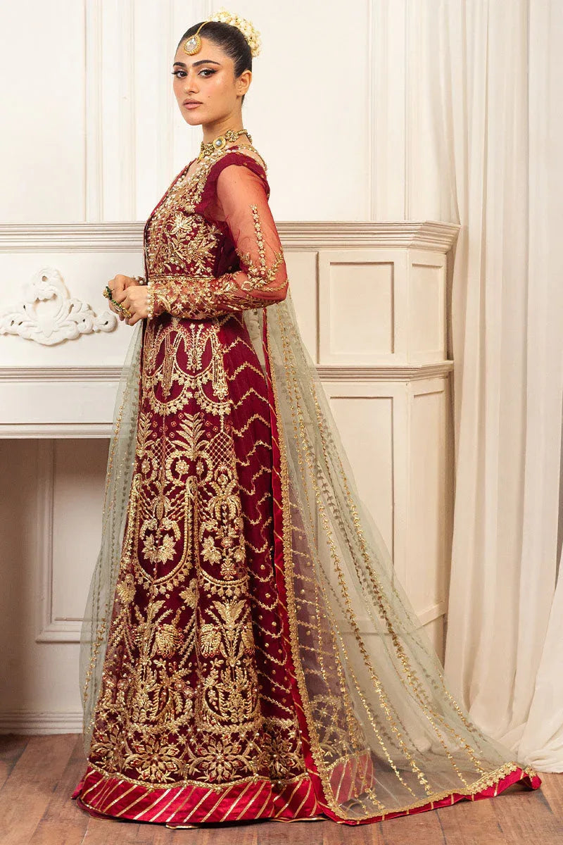 Mushq | Hemline Aura Debut Wedding Formals | SCARLET - Aqsa Fabrics