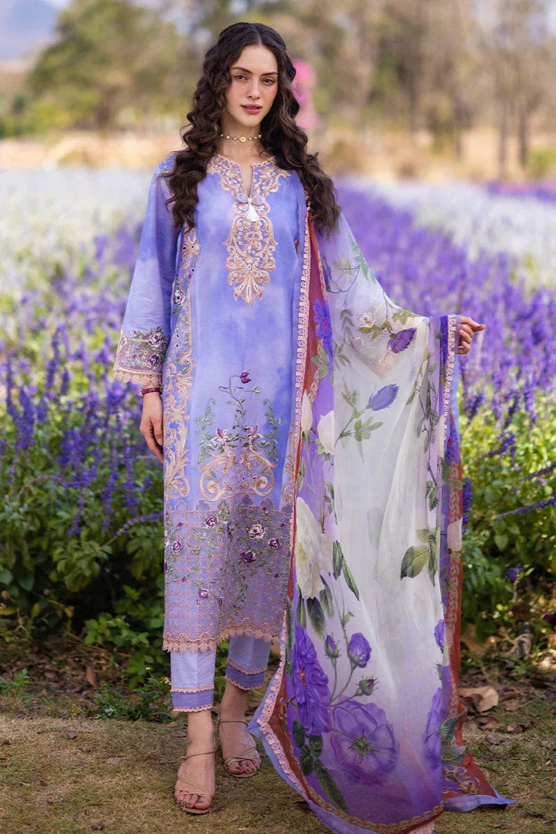 Mushq | Hemline The Secret Garden | PURPLE EMPEROR - Aqsa Fabrics
