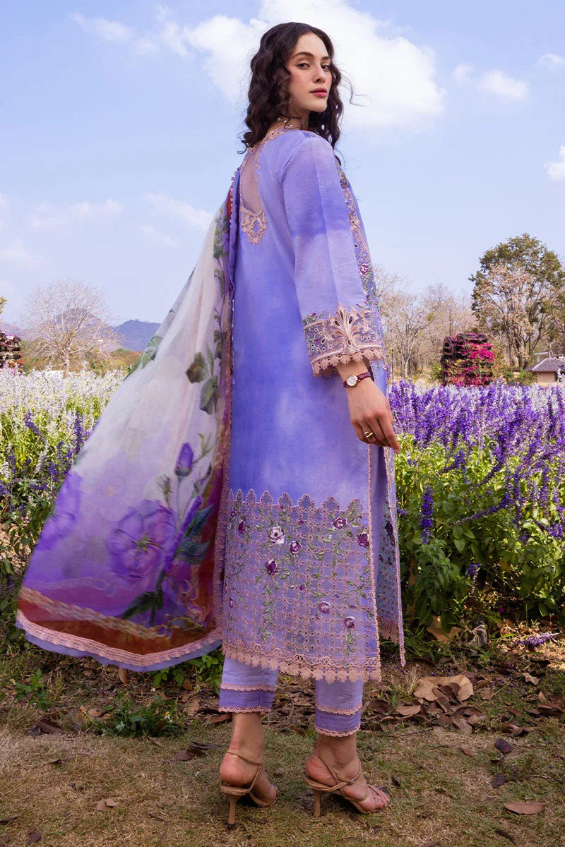 Mushq | Hemline The Secret Garden | PURPLE EMPEROR - Aqsa Fabrics