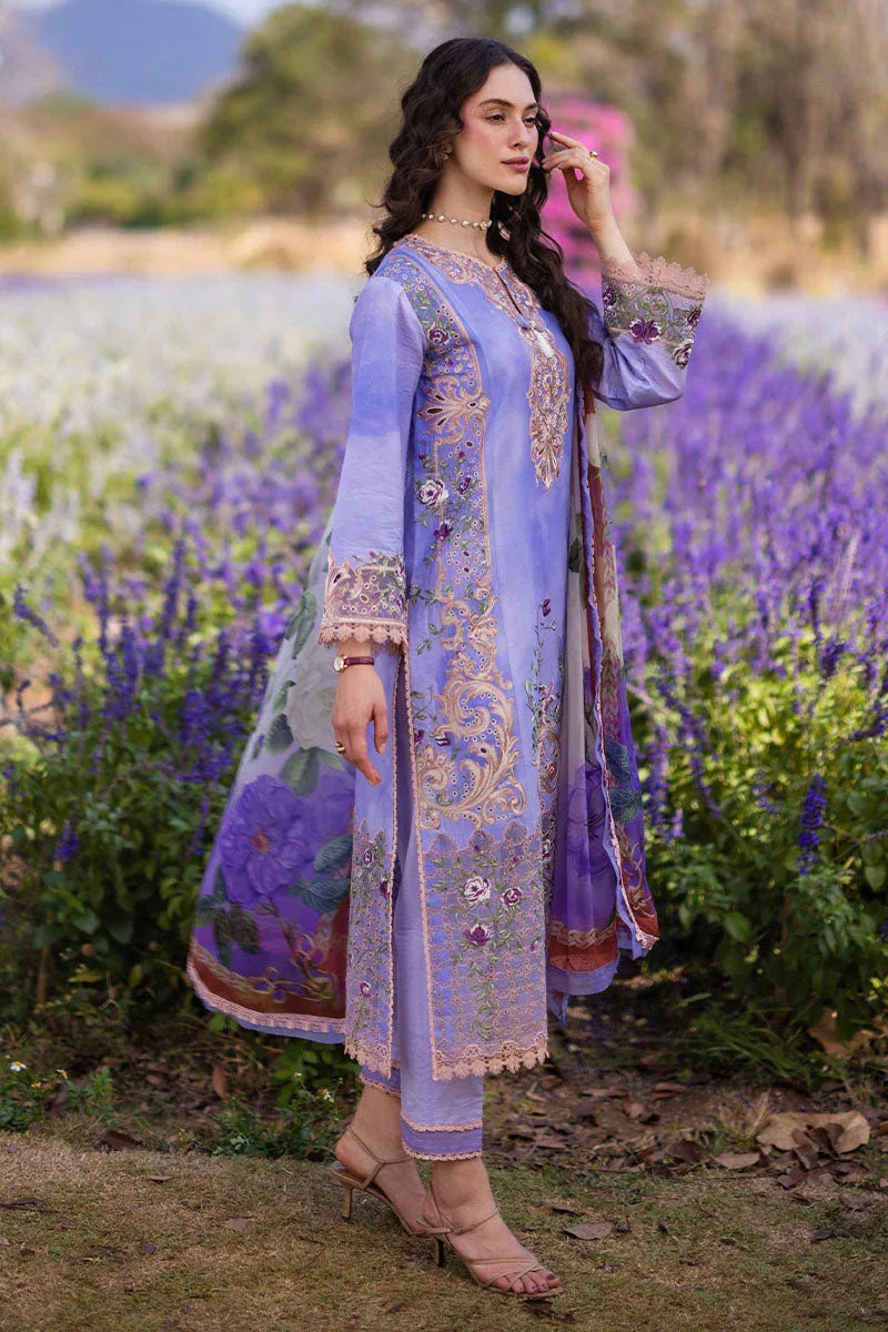 Mushq | Hemline The Secret Garden | PURPLE EMPEROR - Aqsa Fabrics