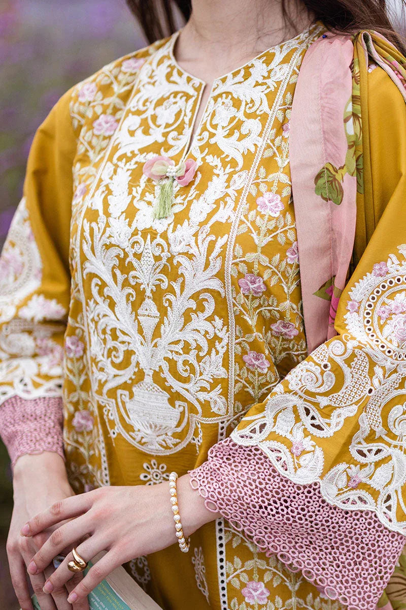 Mushq | Hemline The Secret Garden | WHISPERING PETALS - Aqsa Fabrics