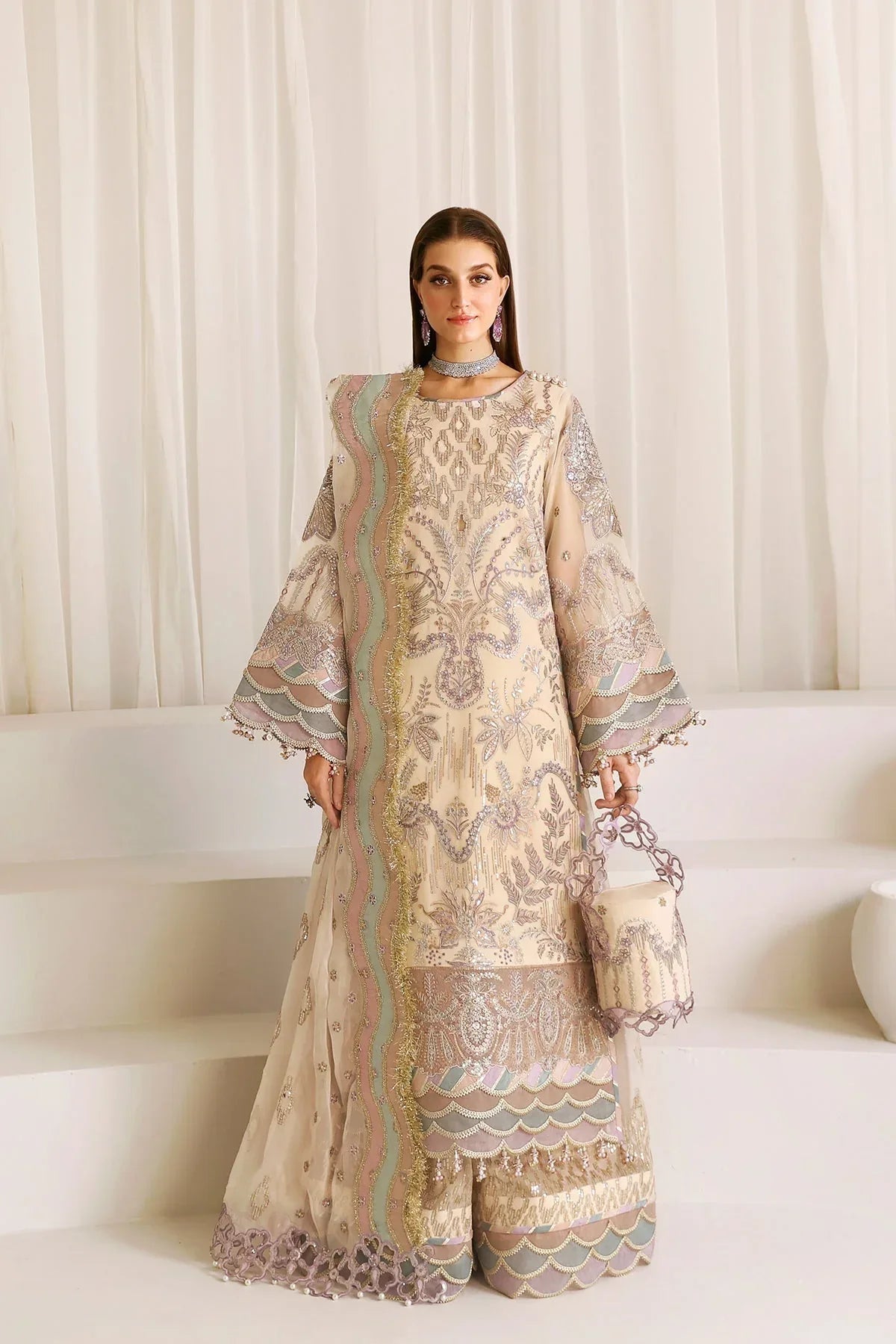 Alizeh | La Ruha Wedding Formals | AF-CH-2177-Mysa - Aqsa Fabrics