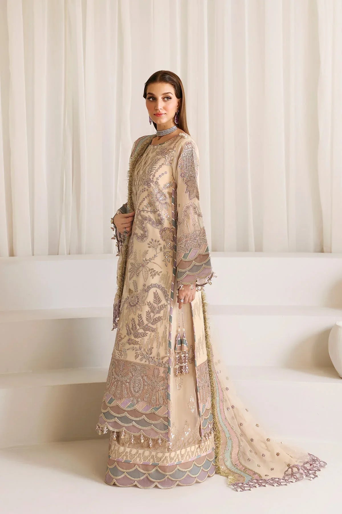 Alizeh | La Ruha Wedding Formals | AF-CH-2177-Mysa - Aqsa Fabrics