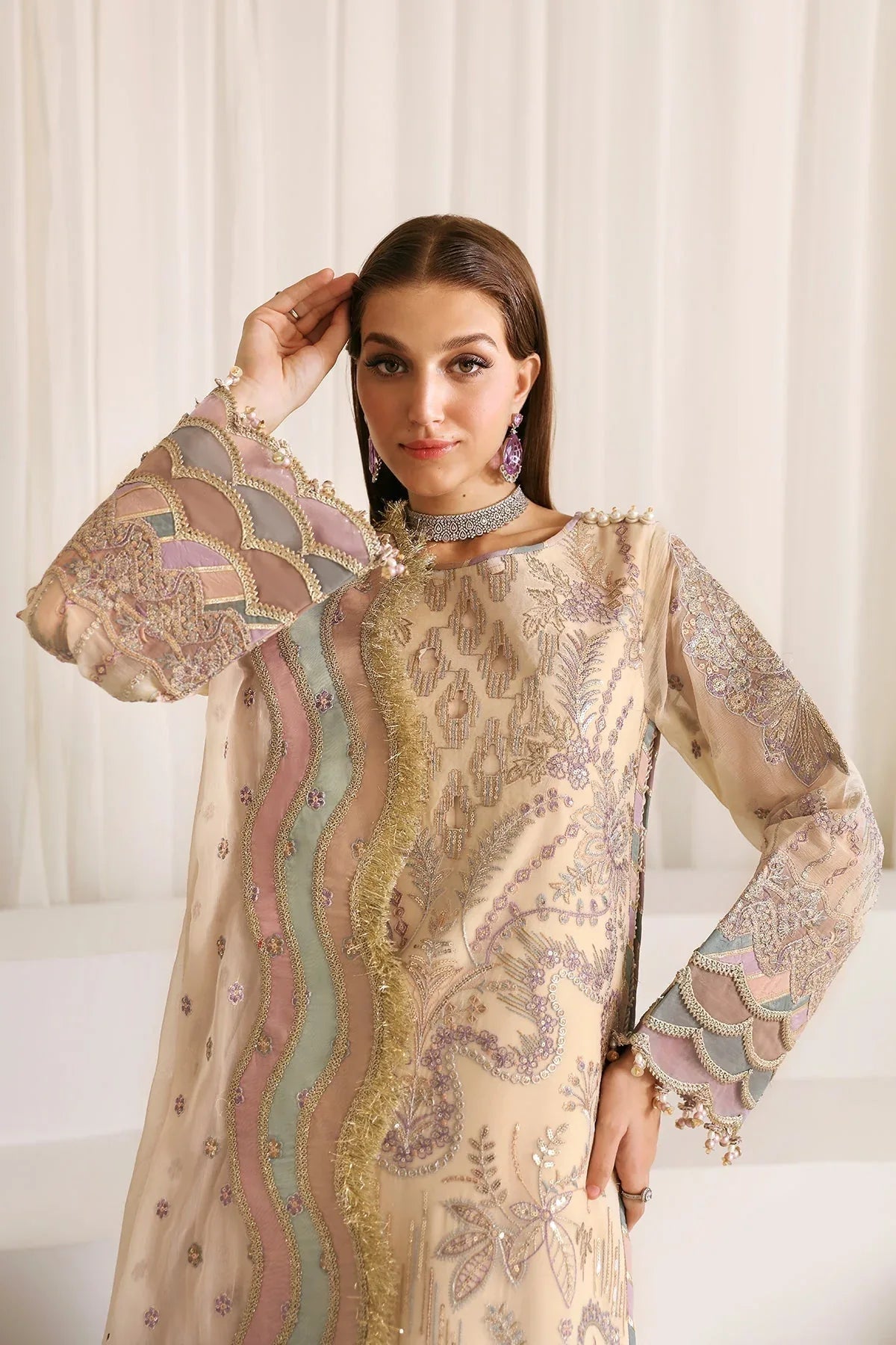 Alizeh | La Ruha Wedding Formals | AF-CH-2177-Mysa - Aqsa Fabrics