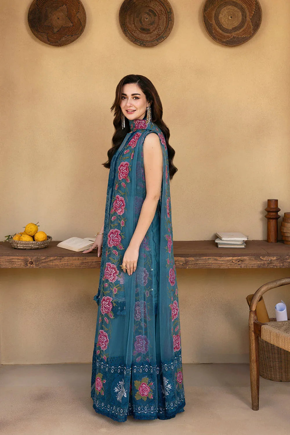 Saira Rizwan | Luxury Lawn 25 | ALMA-SRL25-12 - Aqsa Fabrics