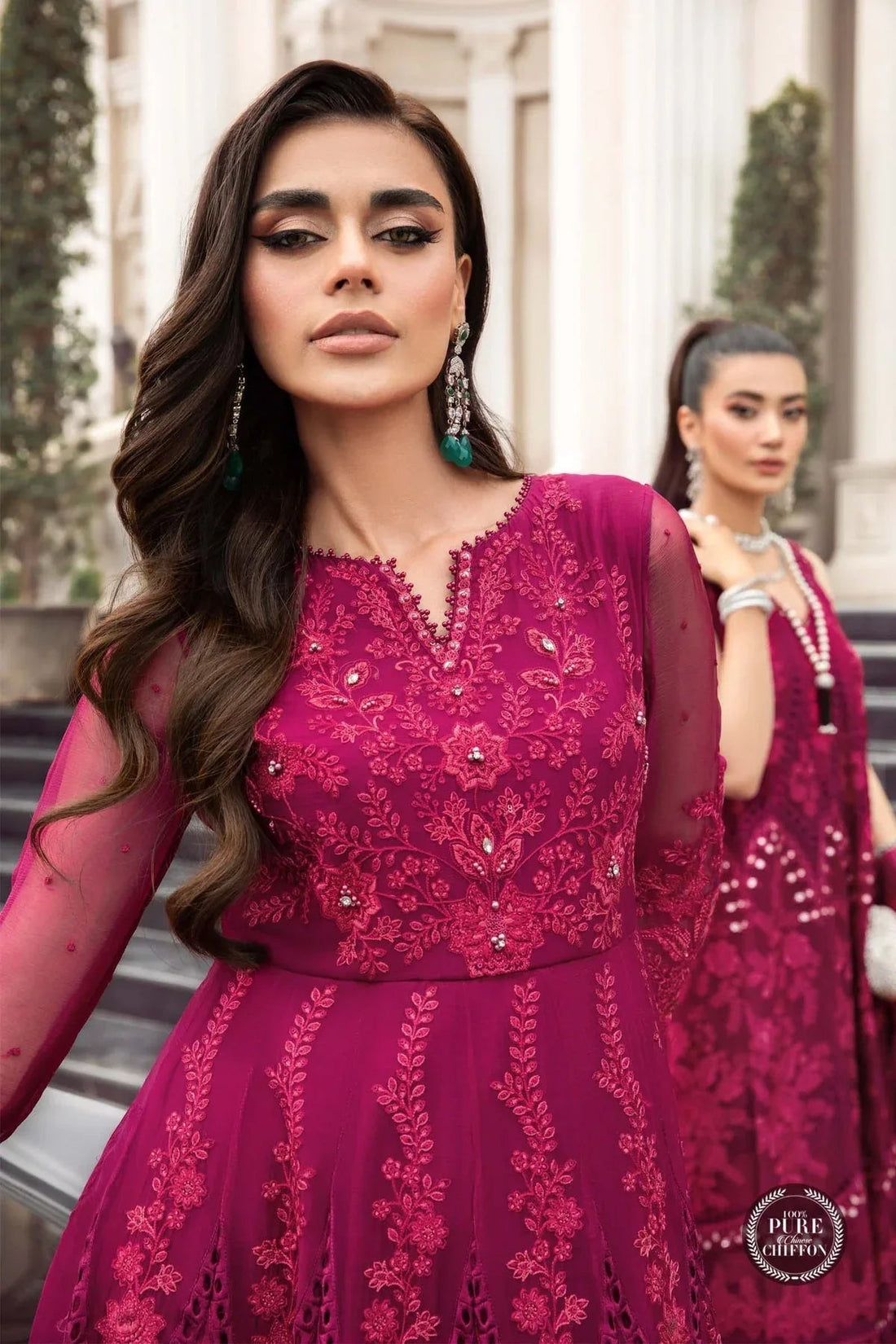 NEW MARIA B - MPC-23-107 Magenta Pink - Aqsa Fabrics