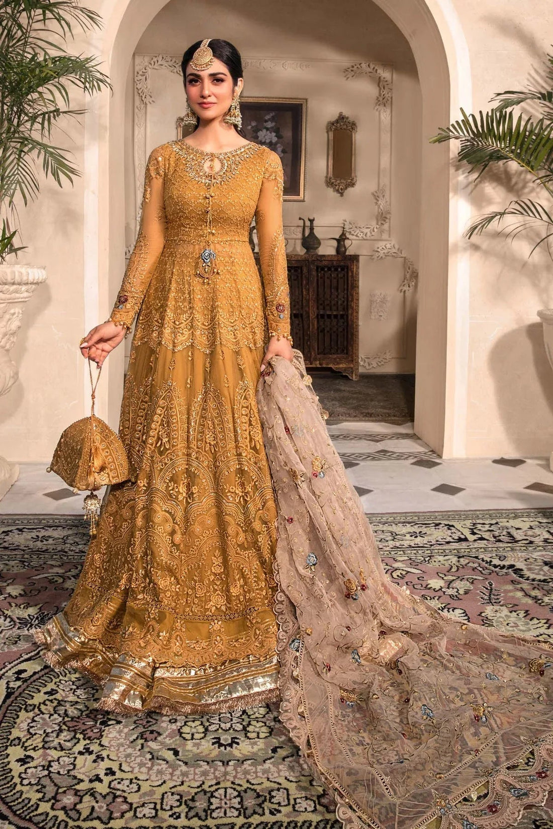 NEW MARIA B - Mustard BD-2606 - Aqsa Fabrics