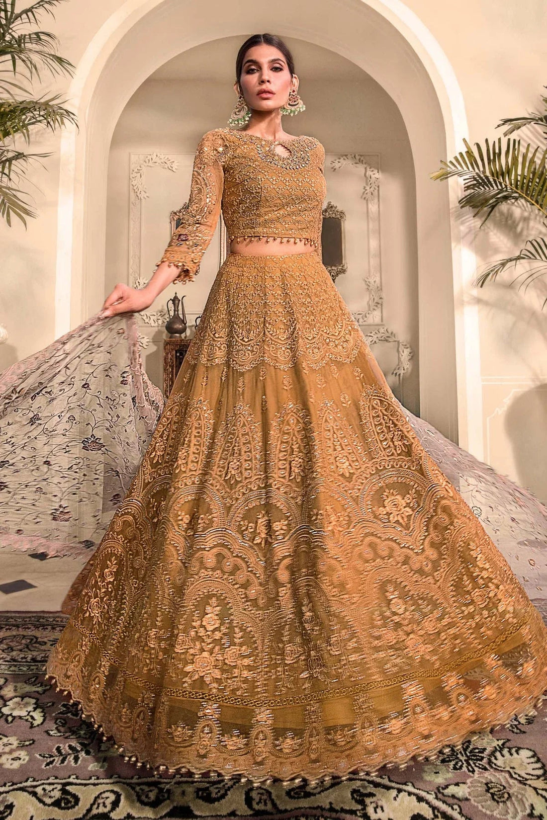 NEW MARIA B - Mustard BD-2606 - Aqsa Fabrics