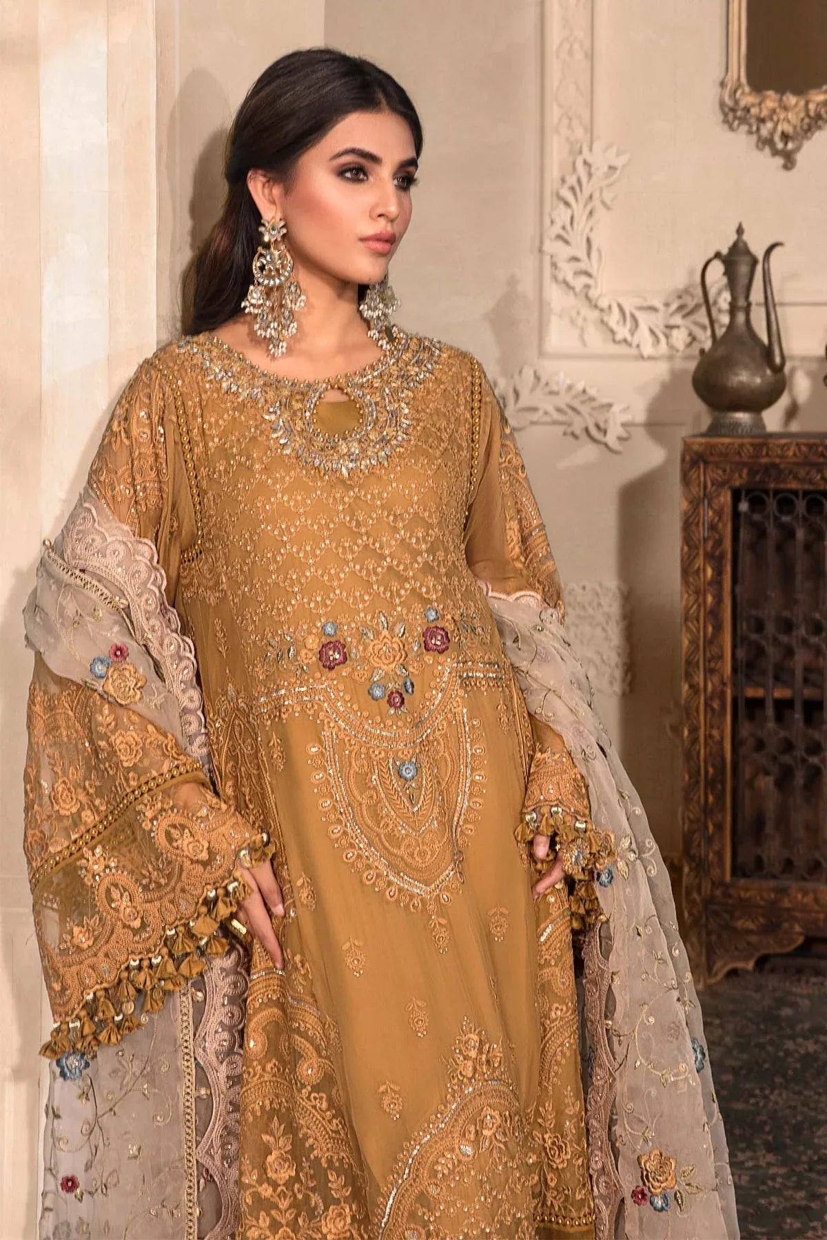 NEW MARIA B - Mustard BD-2606 - Aqsa Fabrics