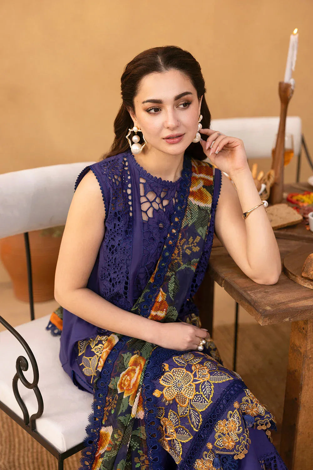 Saira Rizwan | Luxury Lawn 25 | AIMEE-SRL25-01 - Aqsa Fabrics