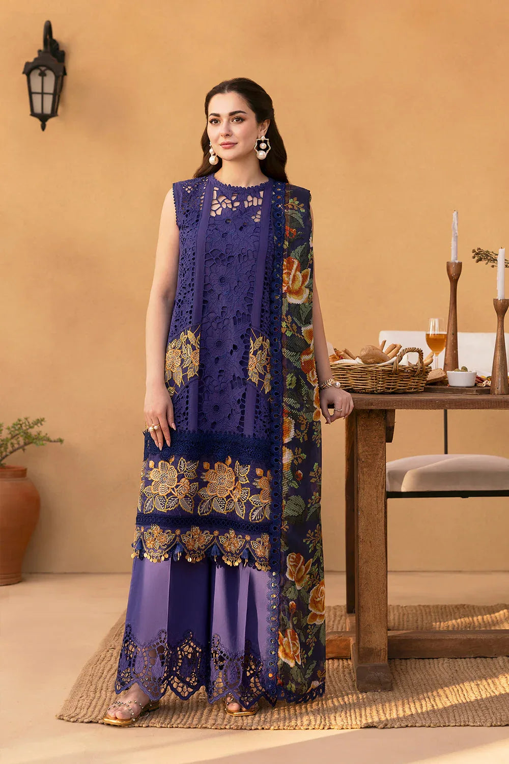 Saira Rizwan | Luxury Lawn 25 | AIMEE-SRL25-01 - Aqsa Fabrics