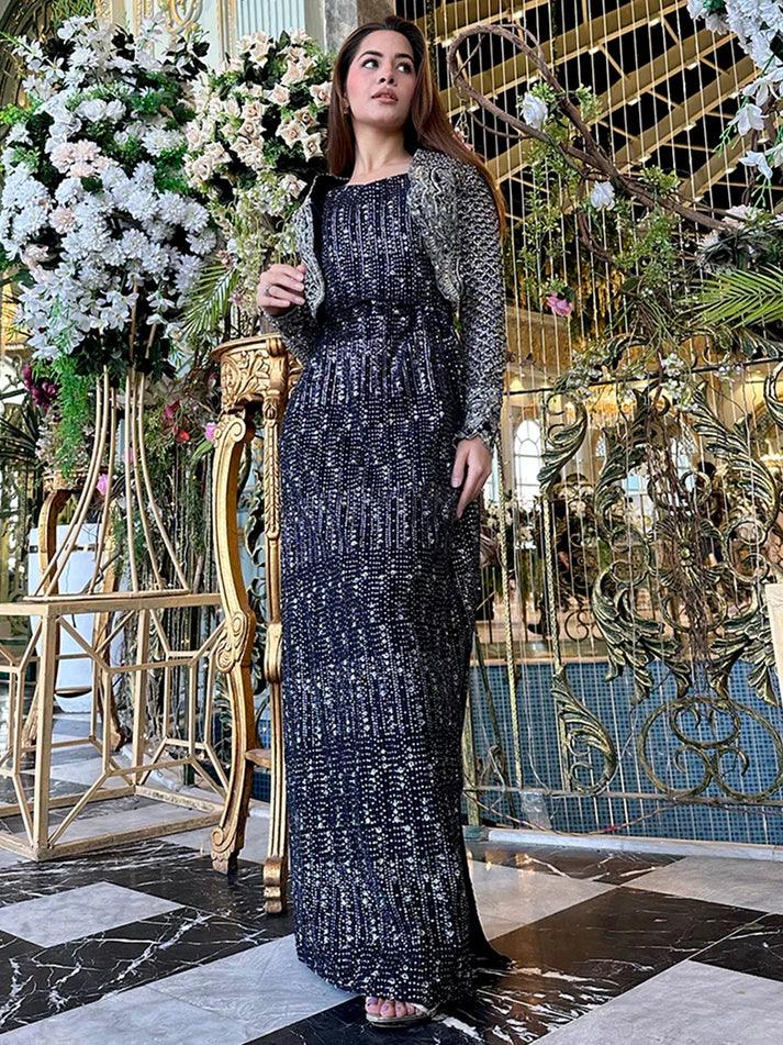 Epoque | Ciel Luxury Couture | Noir - Aqsa Fabrics