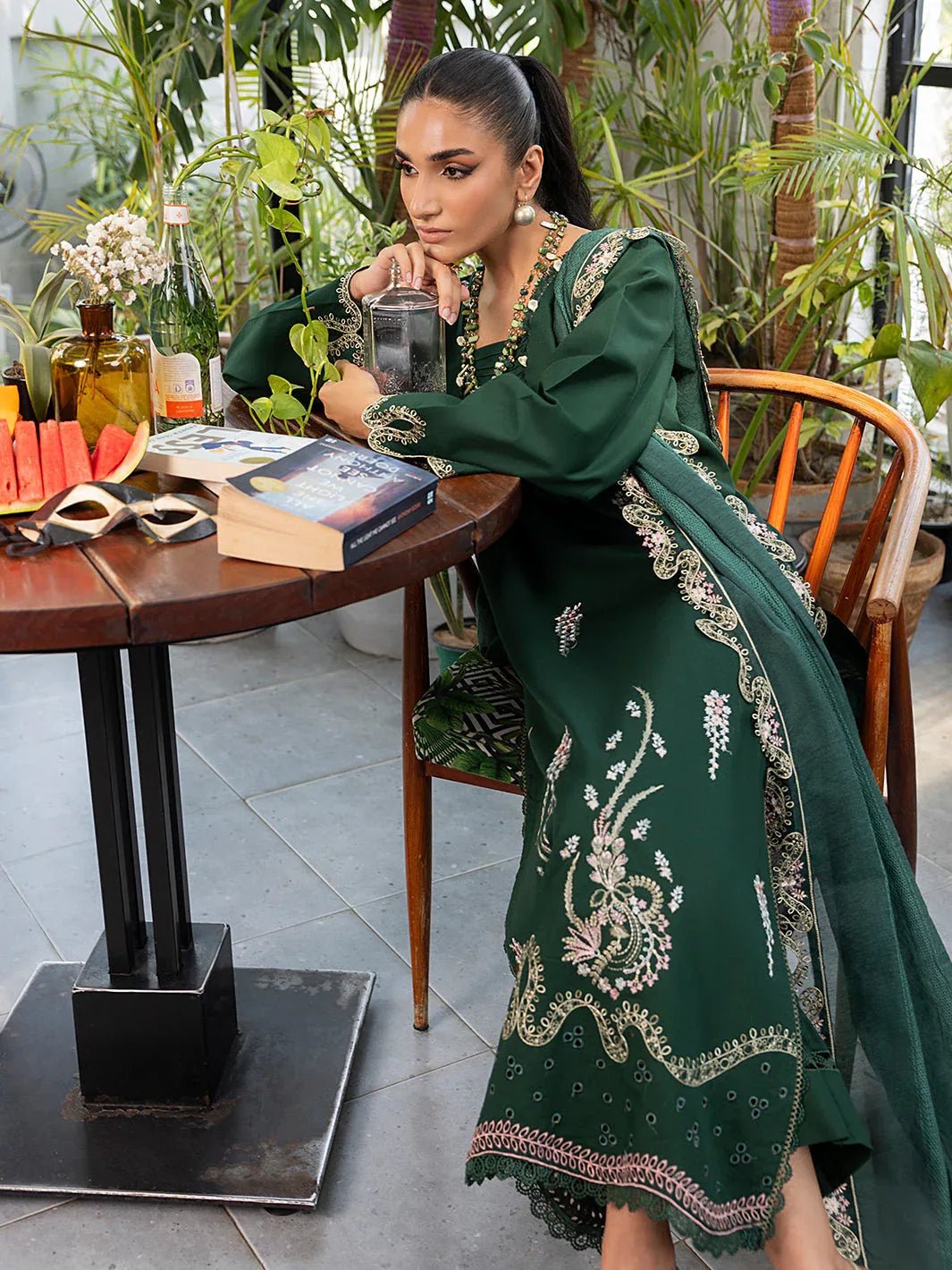 Izel | Meadow Muse Embroidered Lawn 25 | NOORE - Aqsa Fabrics