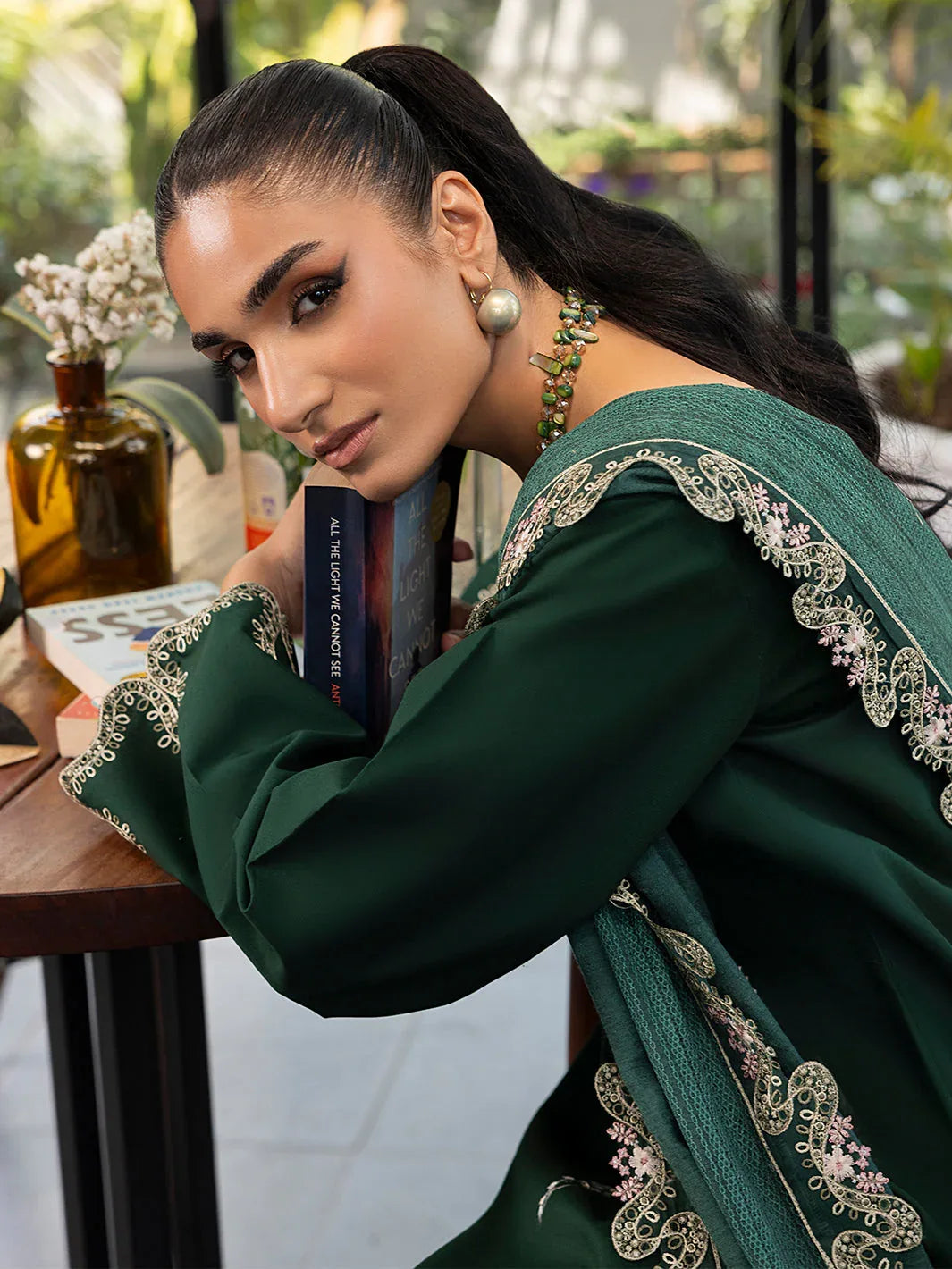 Izel | Meadow Muse Embroidered Lawn 25 | NOORE - Aqsa Fabrics