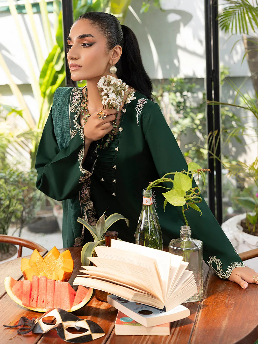 Izel | Meadow Muse Embroidered Lawn 25 | NOORE - Aqsa Fabrics