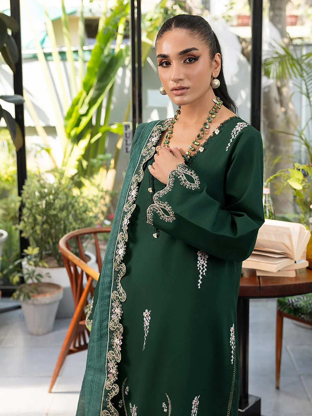 Izel | Meadow Muse Embroidered Lawn 25 | NOORE - Aqsa Fabrics