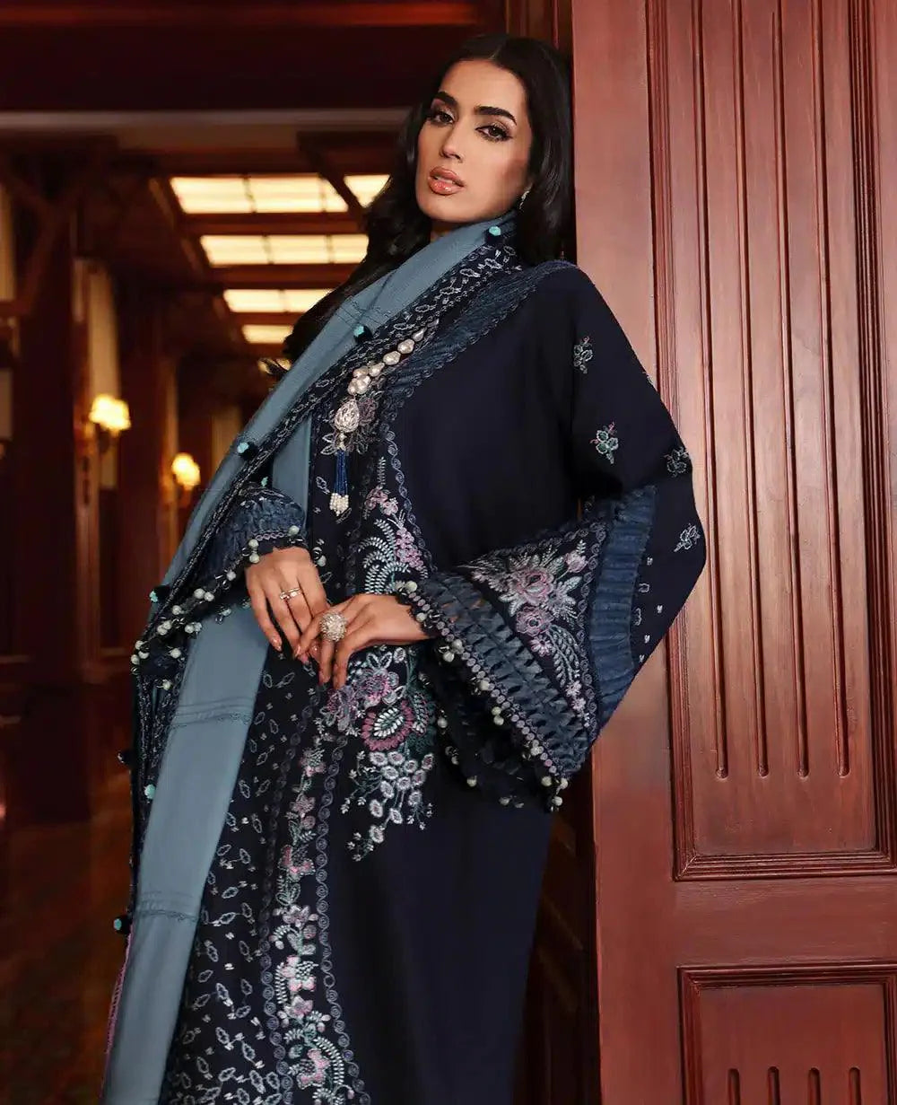Republic Womenswear | Noemei Luxury Shawl 23 | NWU23-D5-B - Aqsa Fabrics
