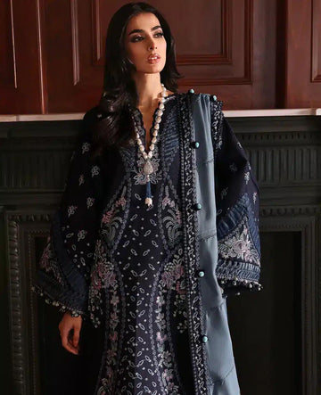 Republic Womenswear | Noemei Luxury Shawl 23 | NWU23-D5-B - Aqsa Fabrics