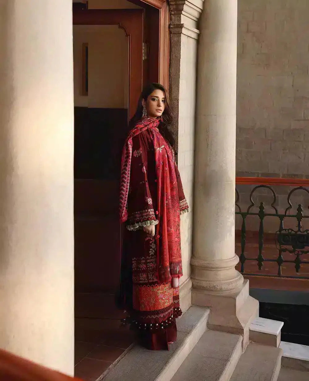 Republic Womenswear | Noemei Luxury Shawl 23 | NWU23-D7-B - Aqsa Fabrics