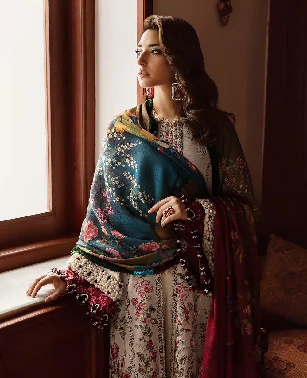 Republic Womenswear | Noemei Luxury Shawl 23 | NWU23-D8-B - Aqsa Fabrics