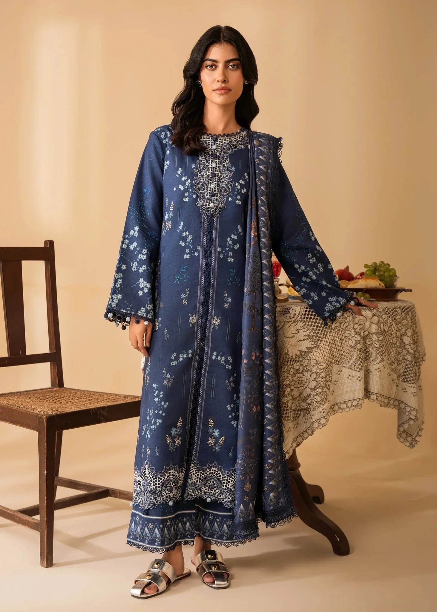 Nureh | Shades of Winter | LYRA (AZ-08) - Aqsa Fabrics