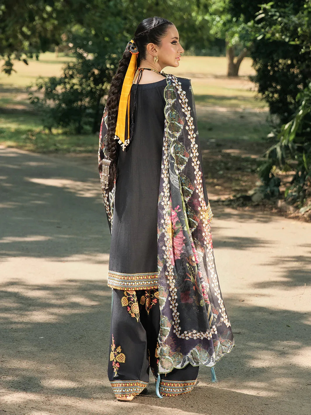 Hemstitch | The Garden Lawn | Night Jasmine - Aqsa Fabrics
