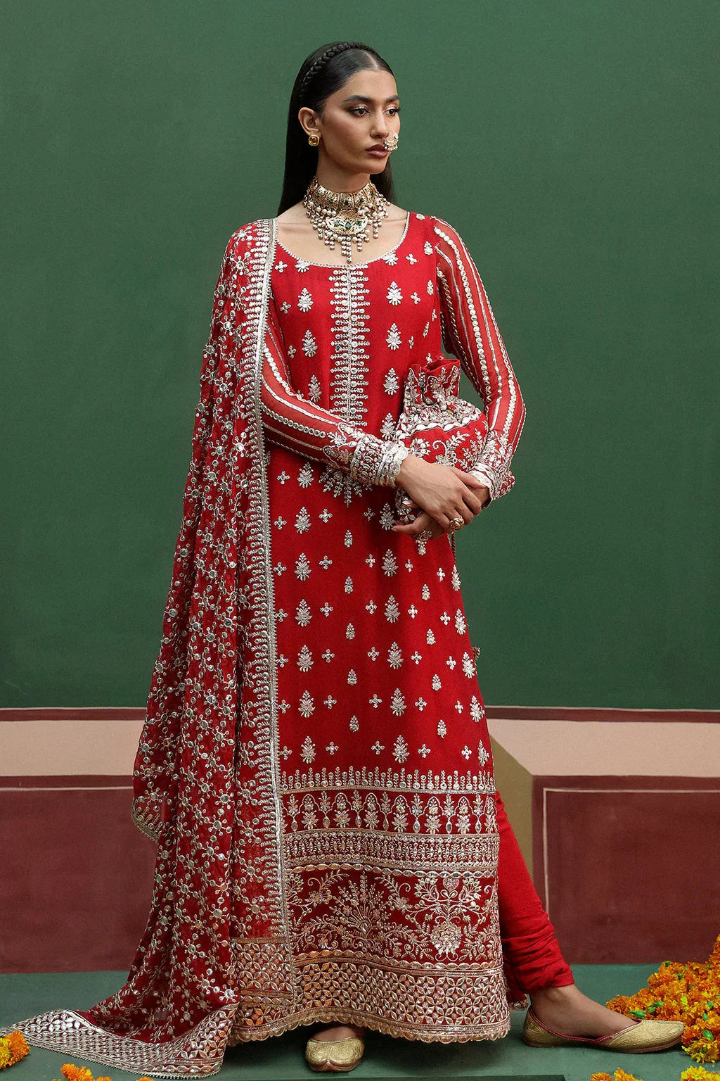 Afrozeh Shehnai Wedding Formal 3Pc Suit AFS-24-02 Nishat - Aqsa Fabrics