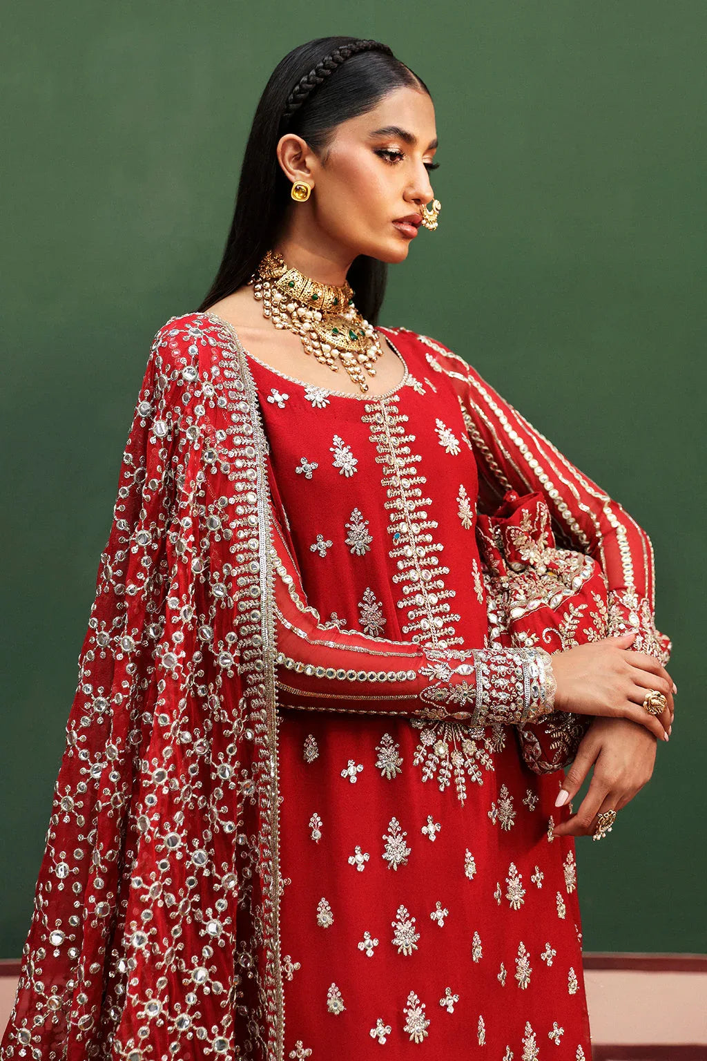 Afrozeh Shehnai Wedding Formal 3Pc Suit AFS-24-02 Nishat - Aqsa Fabrics