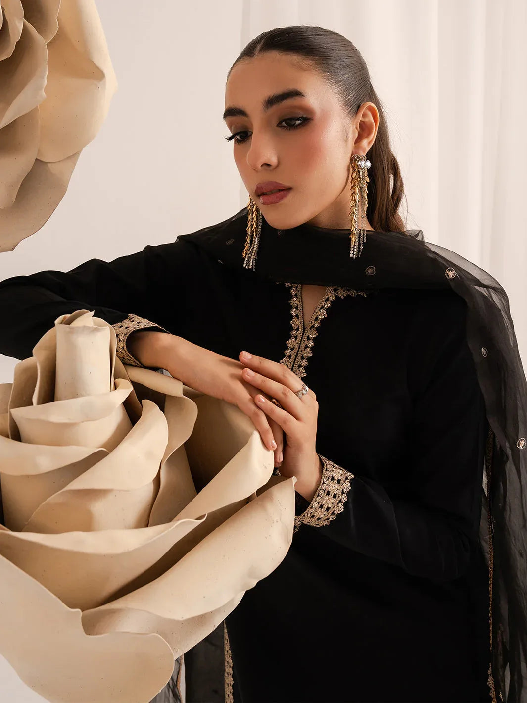 Izel | The Silk Chapter | Nocturne - Aqsa Fabrics