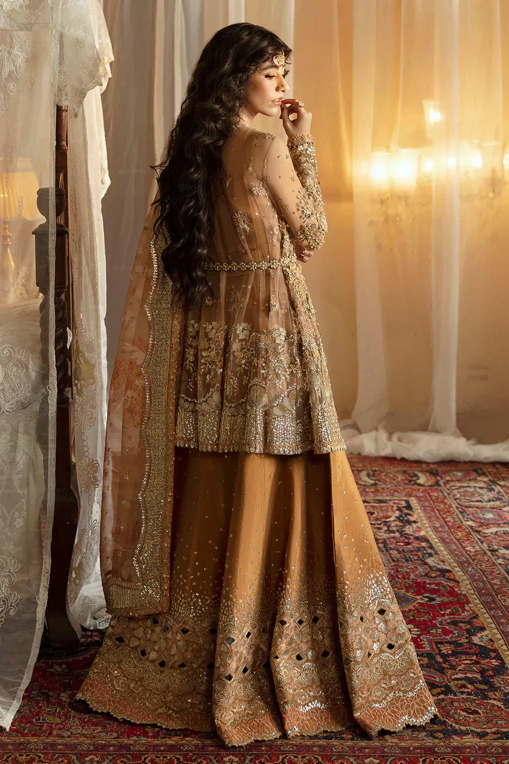 Hayat by Afrozeh Embroidered Net 3Pc Suit AFH-24-06 NOORAY - Aqsa Fabrics