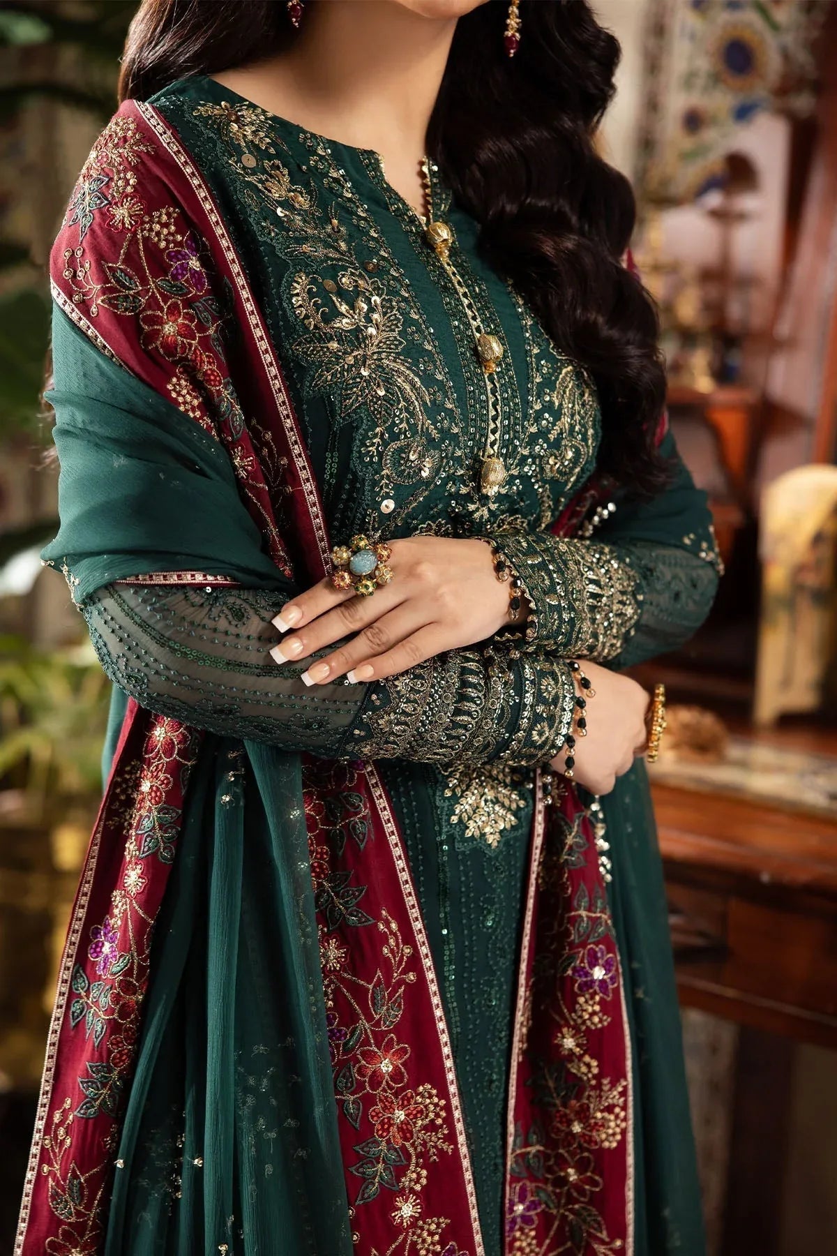 Nureh | Alfaaz Formals |  NL-74 MAHROO - Aqsa Fabrics