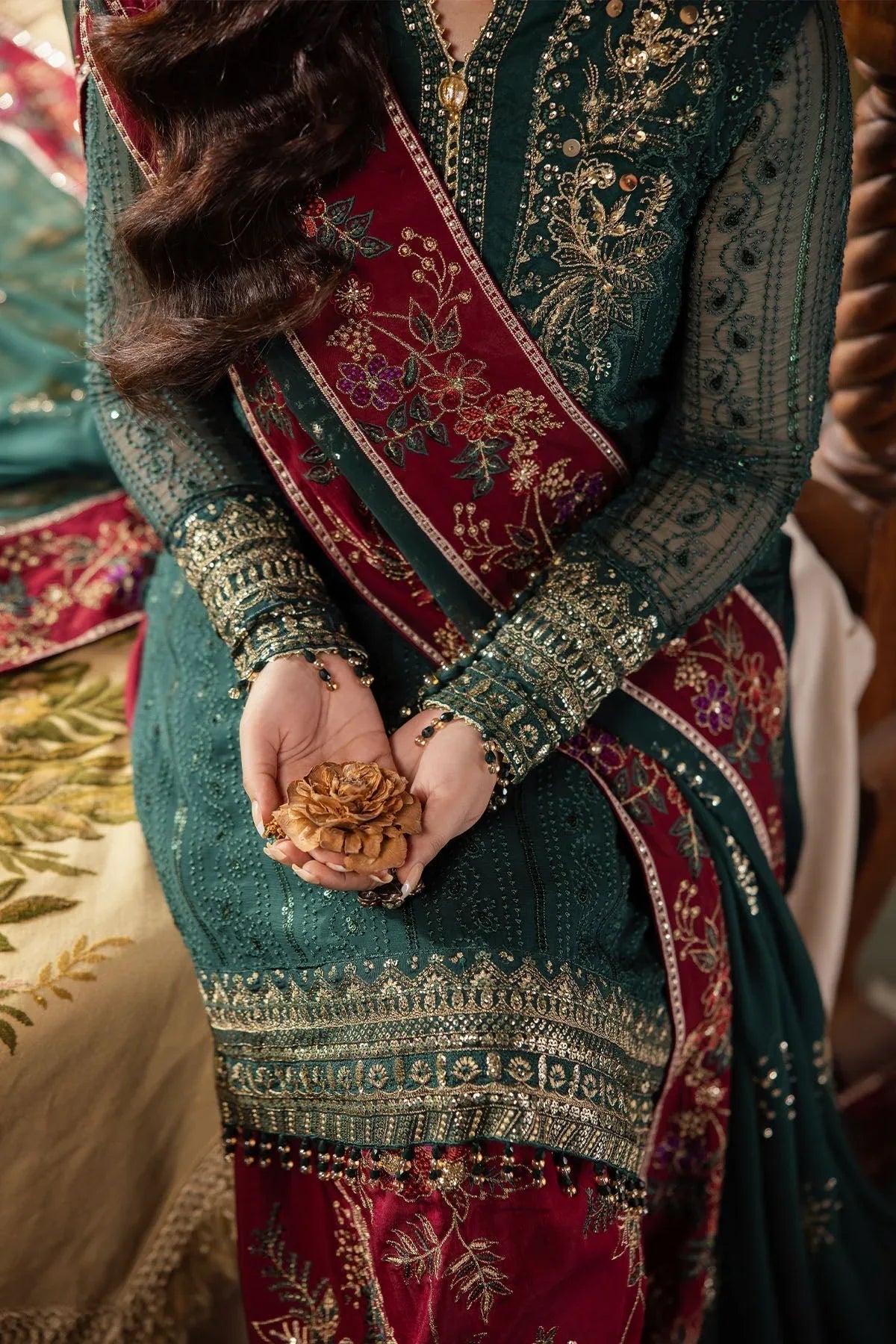 Nureh | Alfaaz Formals |  NL-74 MAHROO - Aqsa Fabrics
