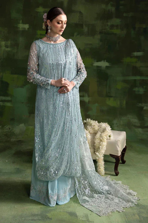 Nureh | Wedding Formals 24 | Aqua Moon - Aqsa Fabrics