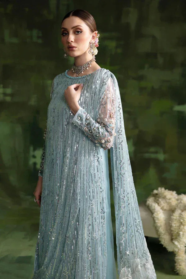 Nureh | Wedding Formals 24 | Aqua Moon - Aqsa Fabrics