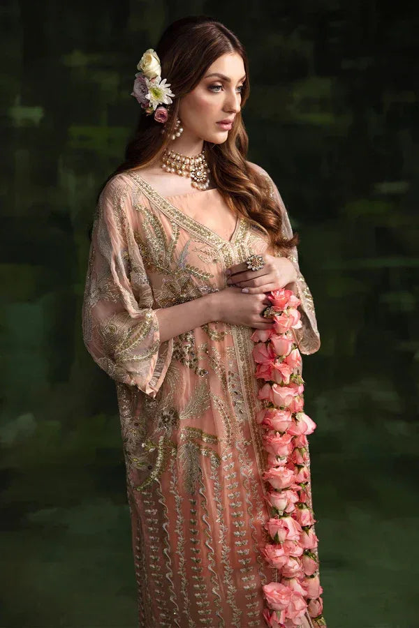 Nureh | Wedding Formals 24 | Sheer Pink - Aqsa Fabrics