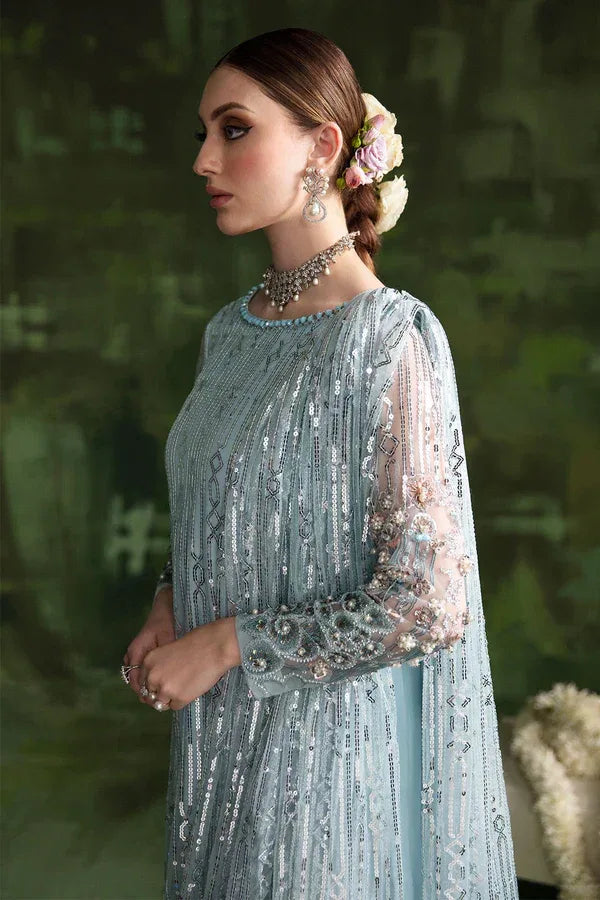 Nureh | Wedding Formals 24 | Aqua Moon - Aqsa Fabrics
