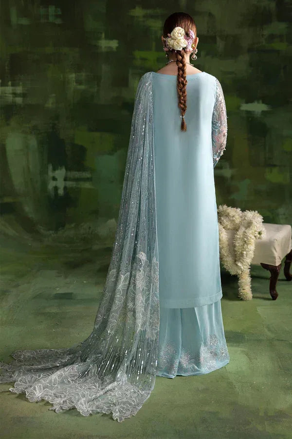 Nureh | Wedding Formals 24 | Aqua Moon - Aqsa Fabrics