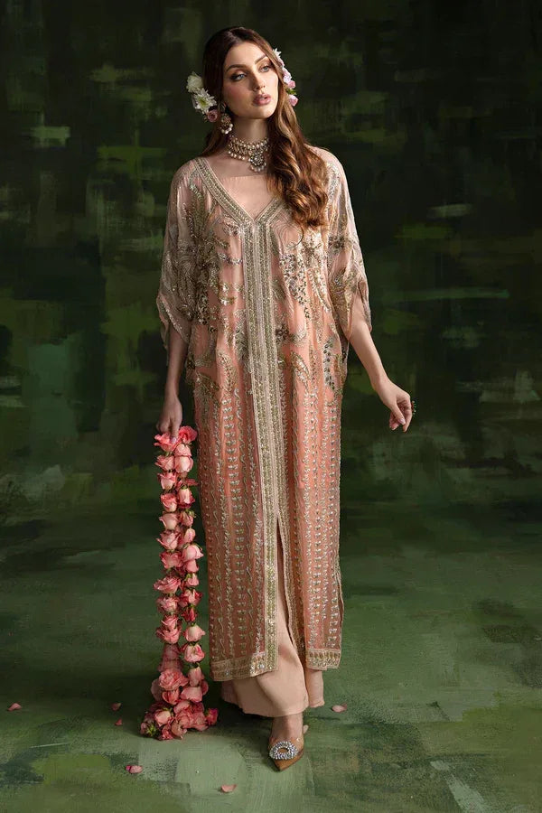 Nureh | Wedding Formals 24 | Sheer Pink - Aqsa Fabrics