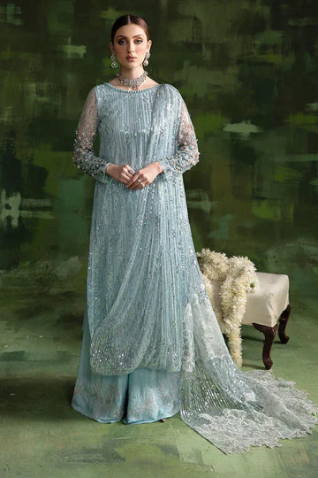 Nureh | Wedding Formals 24 | Aqua Moon - Aqsa Fabrics