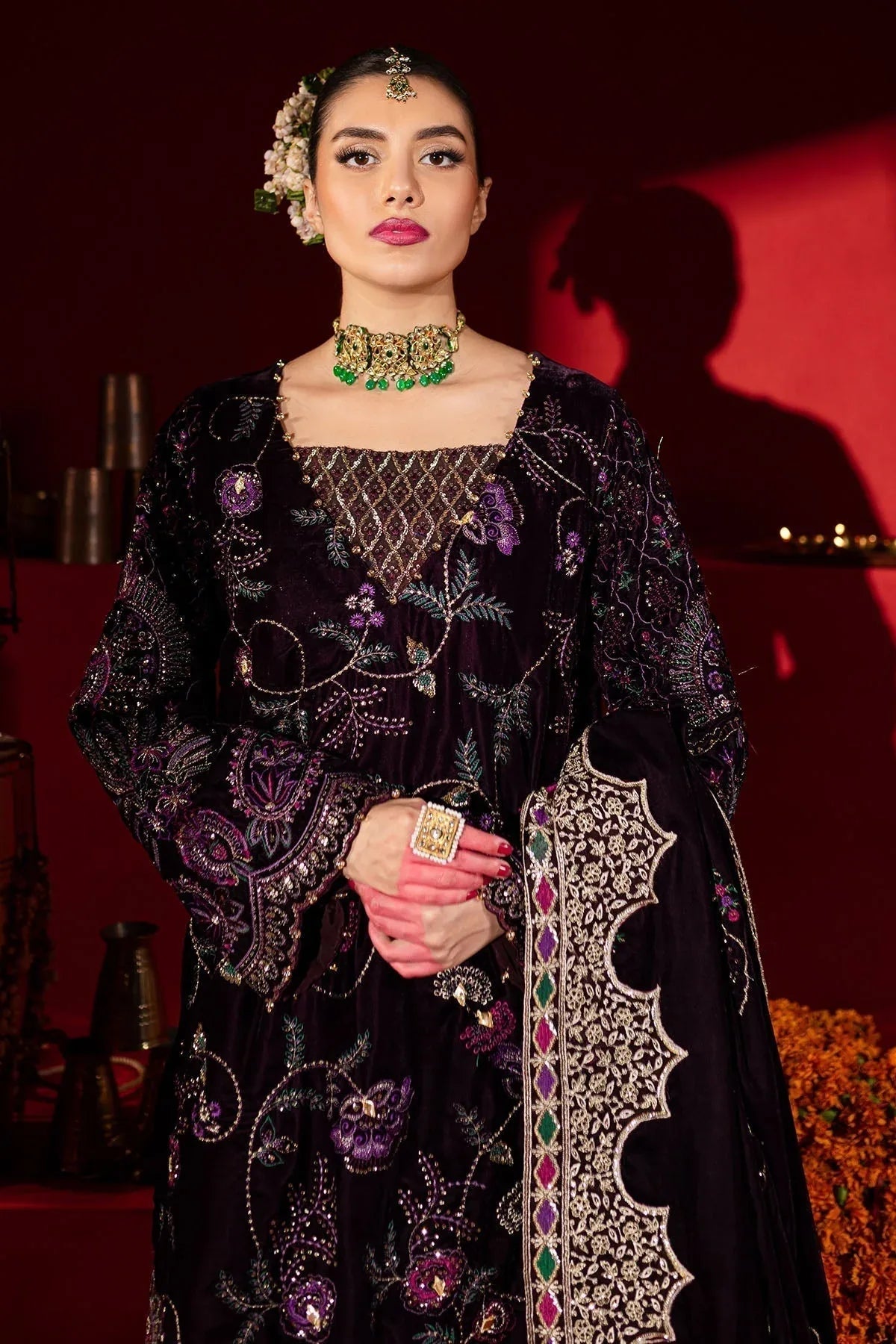 Nureh | Maya Velvet |  NW-91 - Aqsa Fabrics