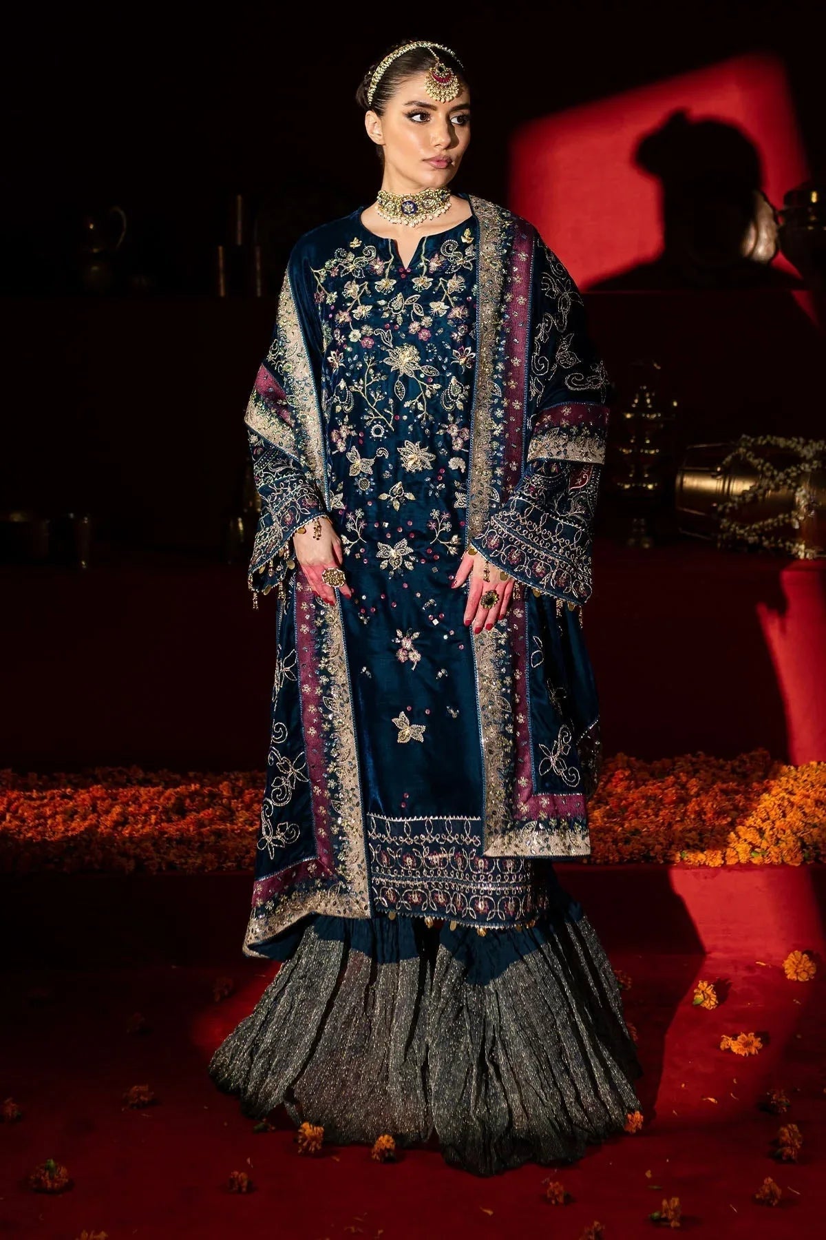 Nureh | Maya Velvet |  NW-90 - Aqsa Fabrics