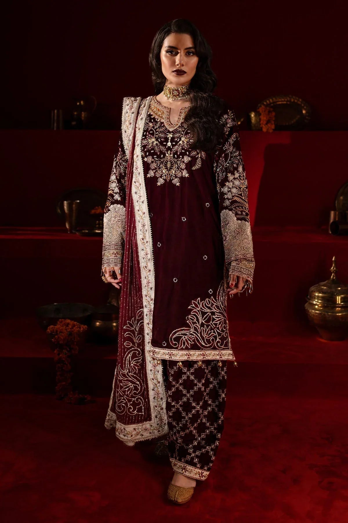 Nureh | Maya Velvet |  NW-89 - Aqsa Fabrics