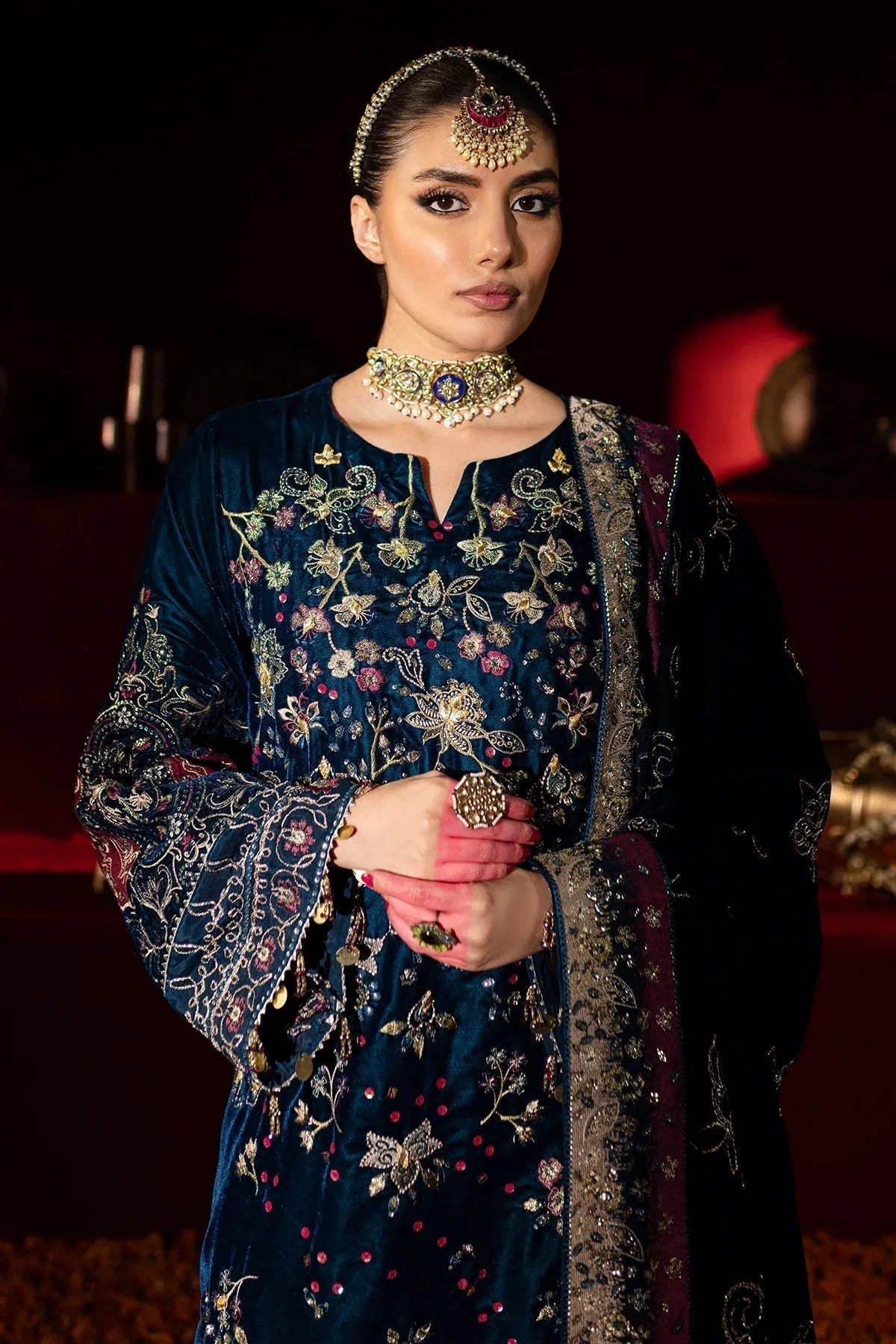 Nureh | Maya Velvet |  NW-90 - Aqsa Fabrics