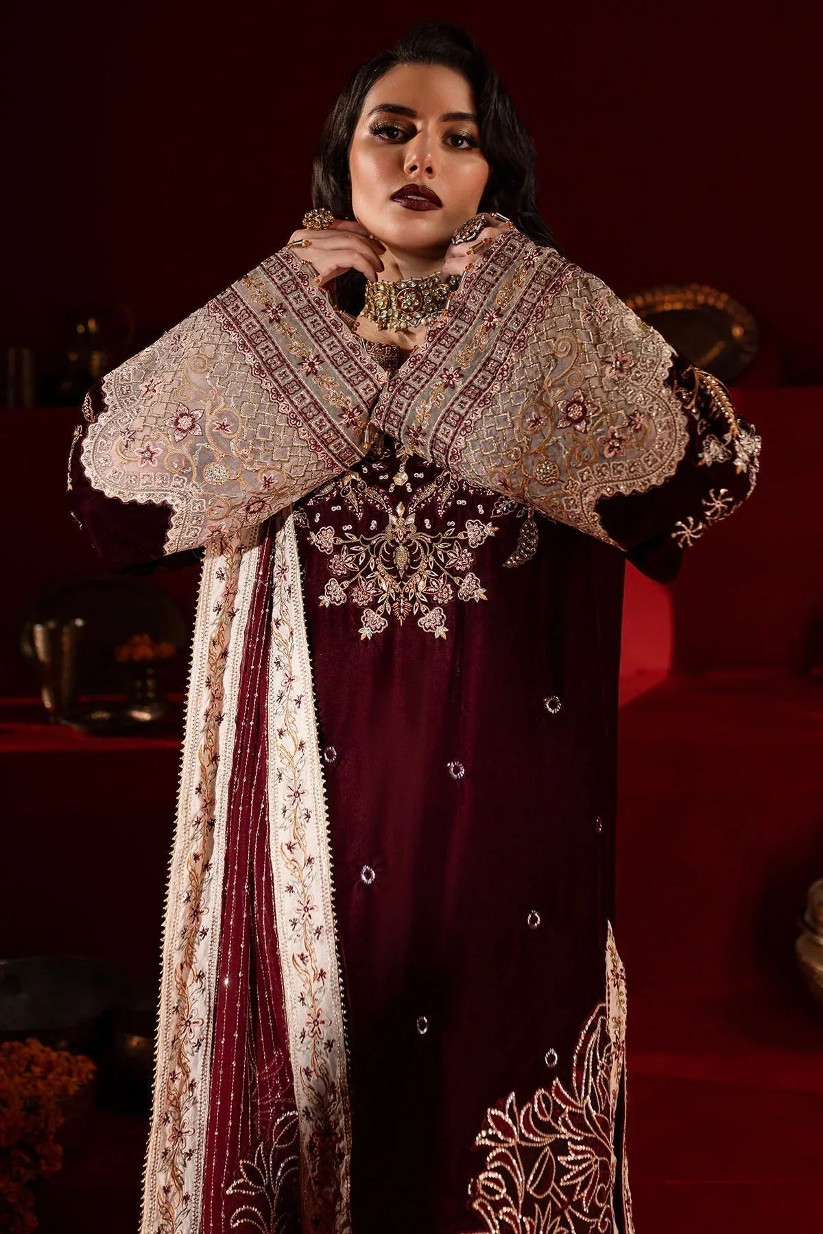 Nureh | Maya Velvet |  NW-89 - Aqsa Fabrics