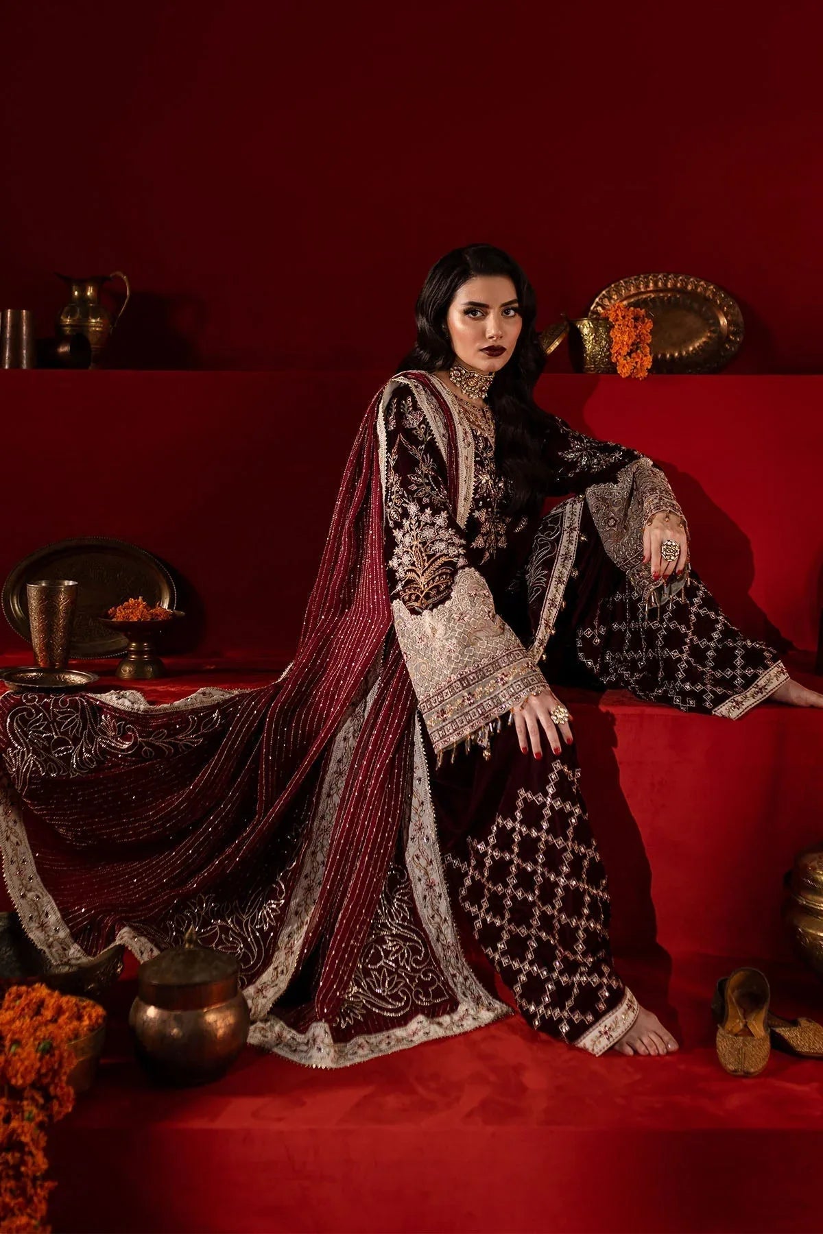 Nureh | Maya Velvet |  NW-89 - Aqsa Fabrics