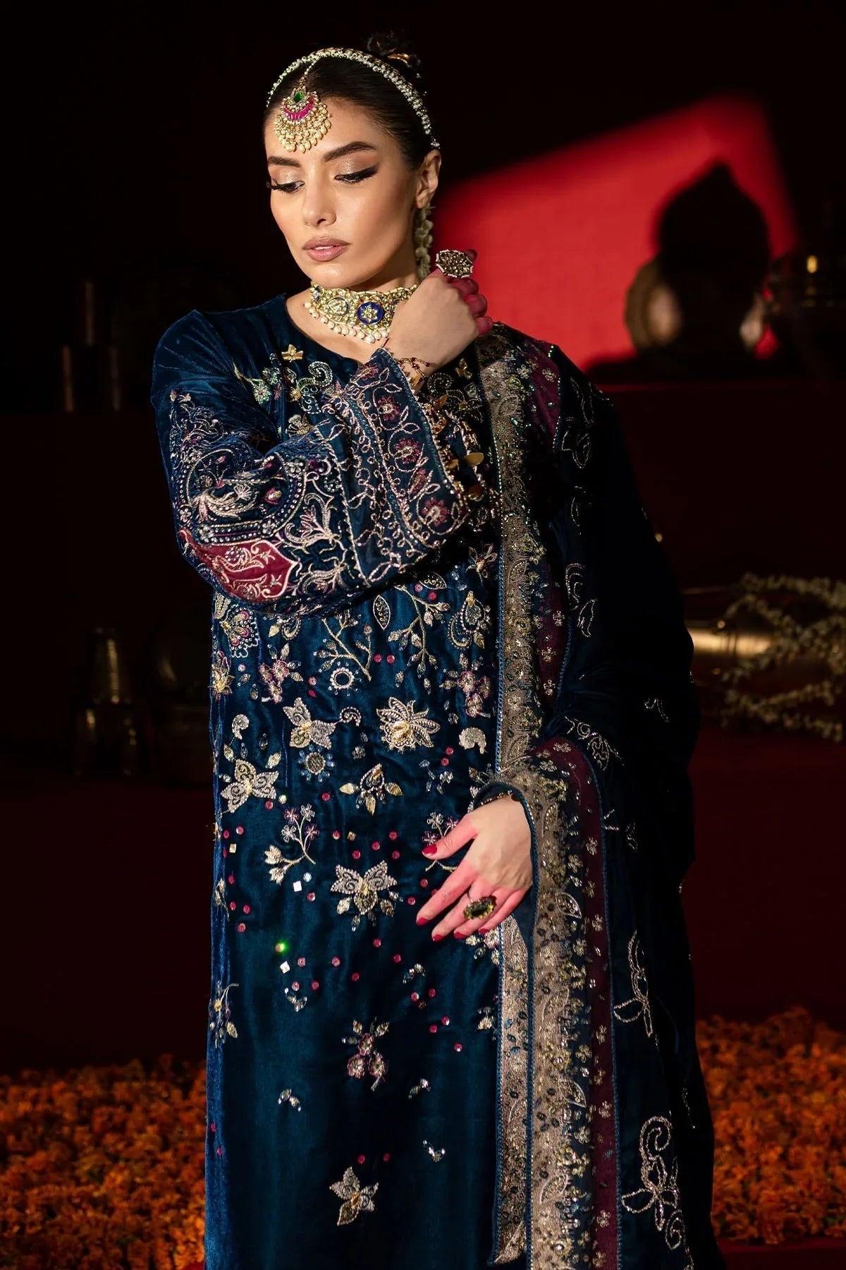 Nureh | Maya Velvet |  NW-90 - Aqsa Fabrics