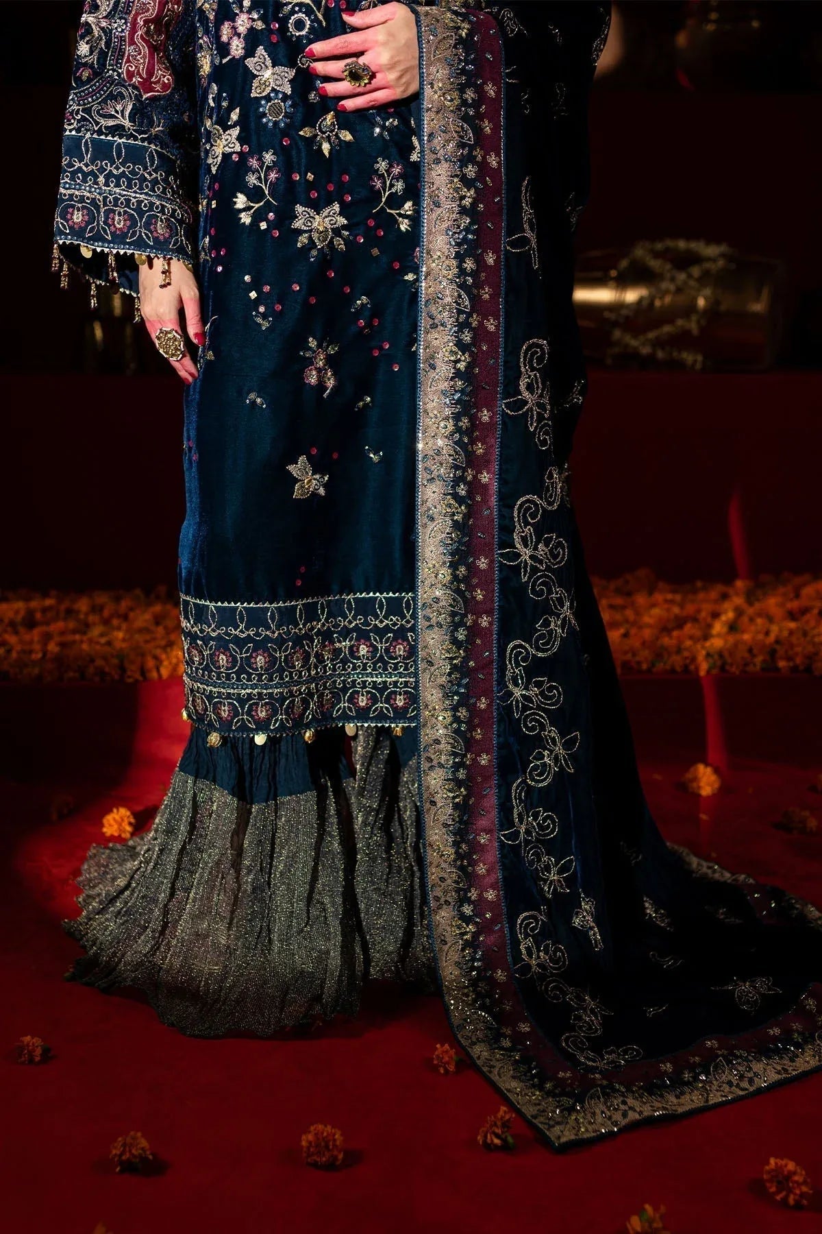 Nureh | Maya Velvet |  NW-90 - Aqsa Fabrics