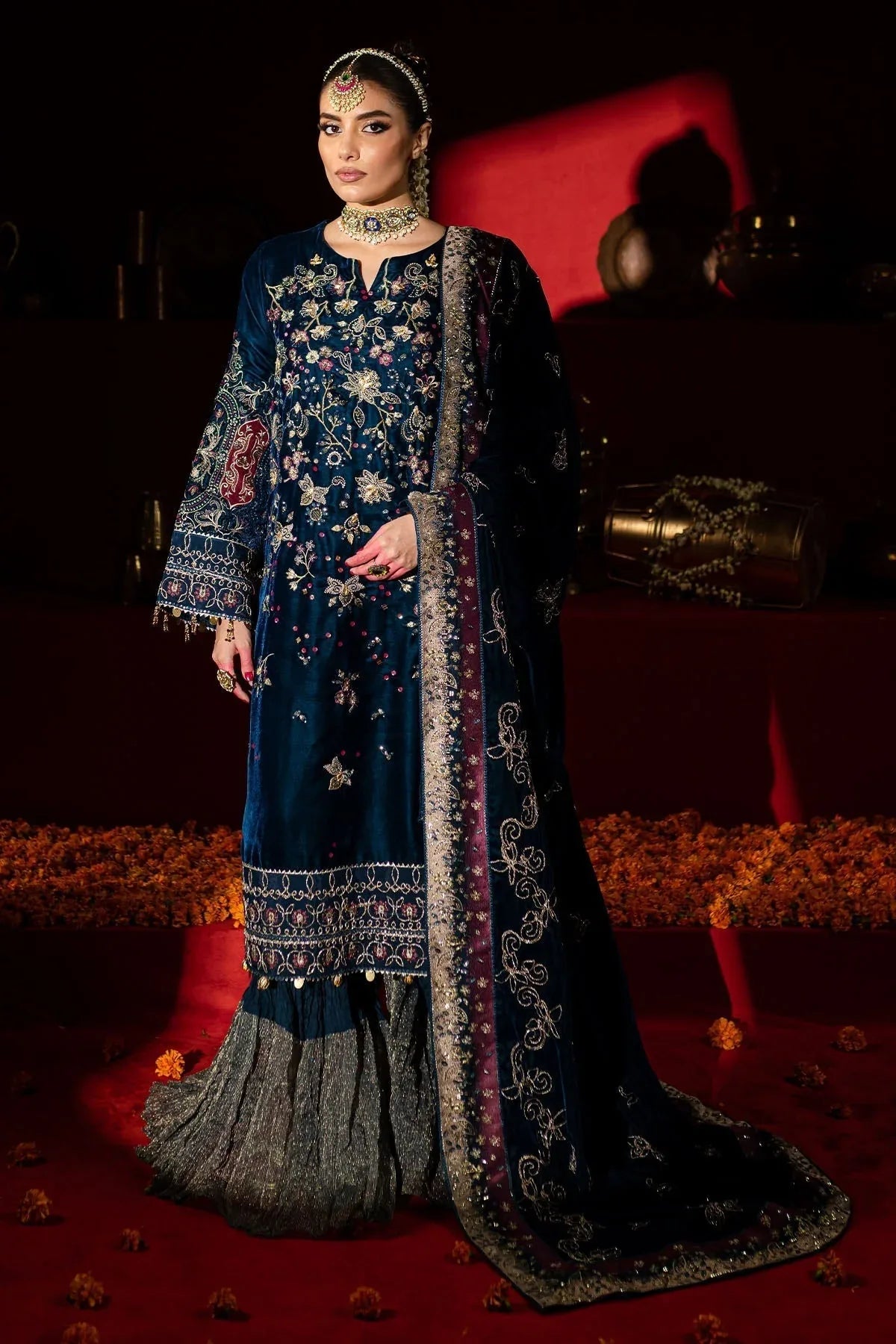 Nureh | Maya Velvet |  NW-90 - Aqsa Fabrics
